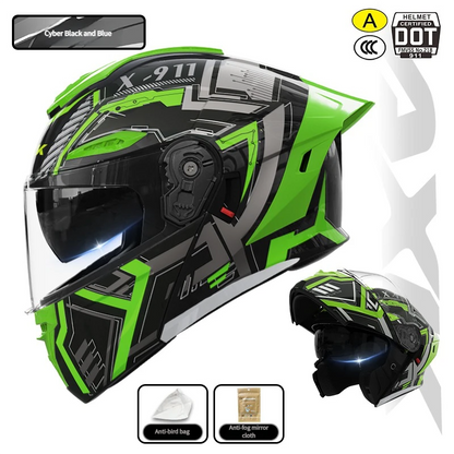 3C/DOT certified motorcycle helmet (flip-up type)