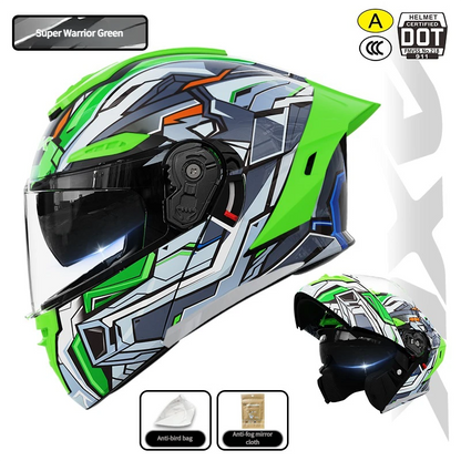 3C/DOT certified motorcycle helmet (flip-up type)