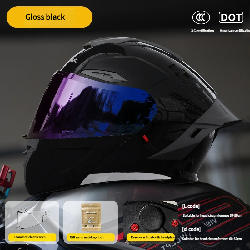 DOT-certified motorcycle full-face helmet
