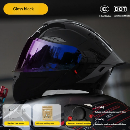 DOT-certified motorcycle full-face helmet