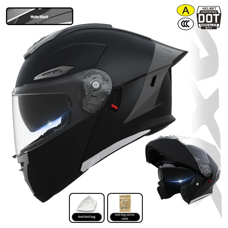 3C/DOT certified motorcycle helmet (flip-up type)