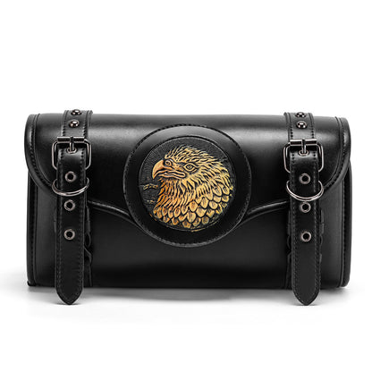 Retro-Punk Style Embossed PU Front-Mounted Motorcycle Bag – Custom Riding Gear