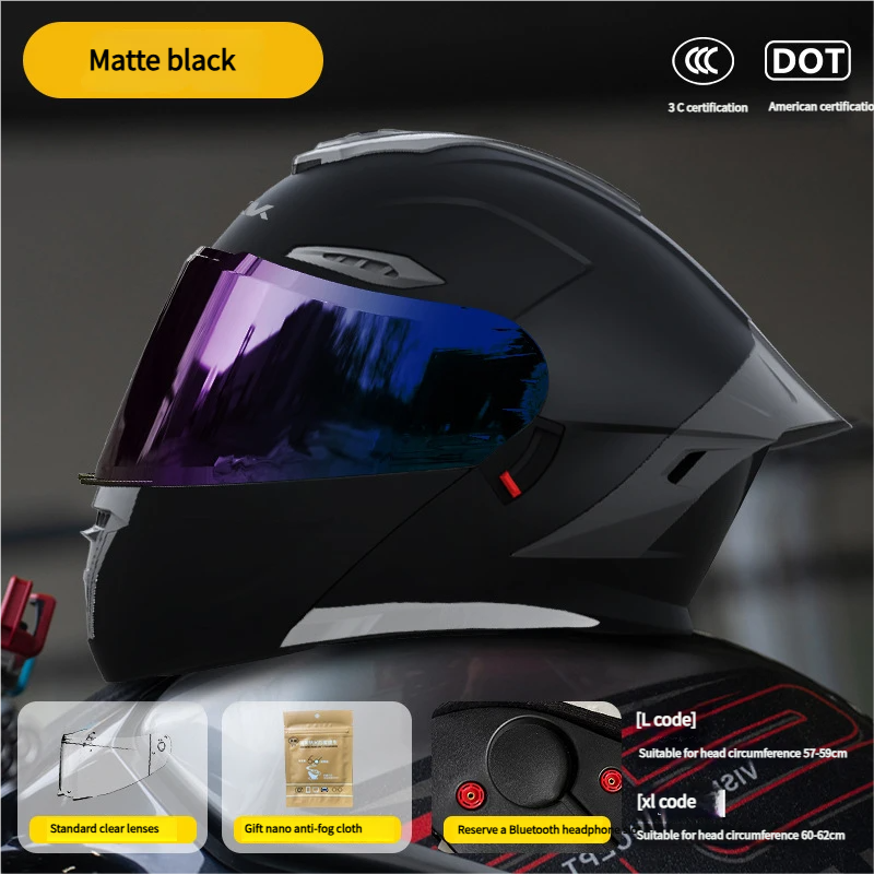 DOT-certified motorcycle full-face helmet