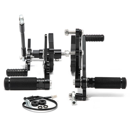 For Yamaha R1 YZF-R1 2004-2006 / 2007-2008 / 2015-2024 Rear Set Adjustable CNC Rearsets Foot Pegs