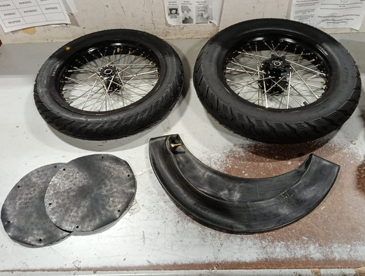 Returned 14" Supermoto Front Rear Wheel Rims Hubs Tires Set for Talaria Sting / Talaria XXX / Talaria Sting MX3 / Talaria Sting R MX4