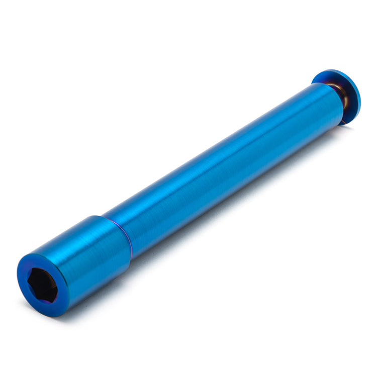 TC4 Burnt Blue Titanium Front Wheel Axle & Nut Set for Arctic Leopard XE Pro S