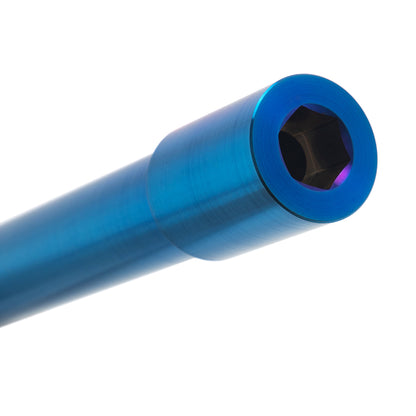 TC4 Burnt Blue Titanium Front Wheel Axle & Nut Set for Arctic Leopard XE Pro S