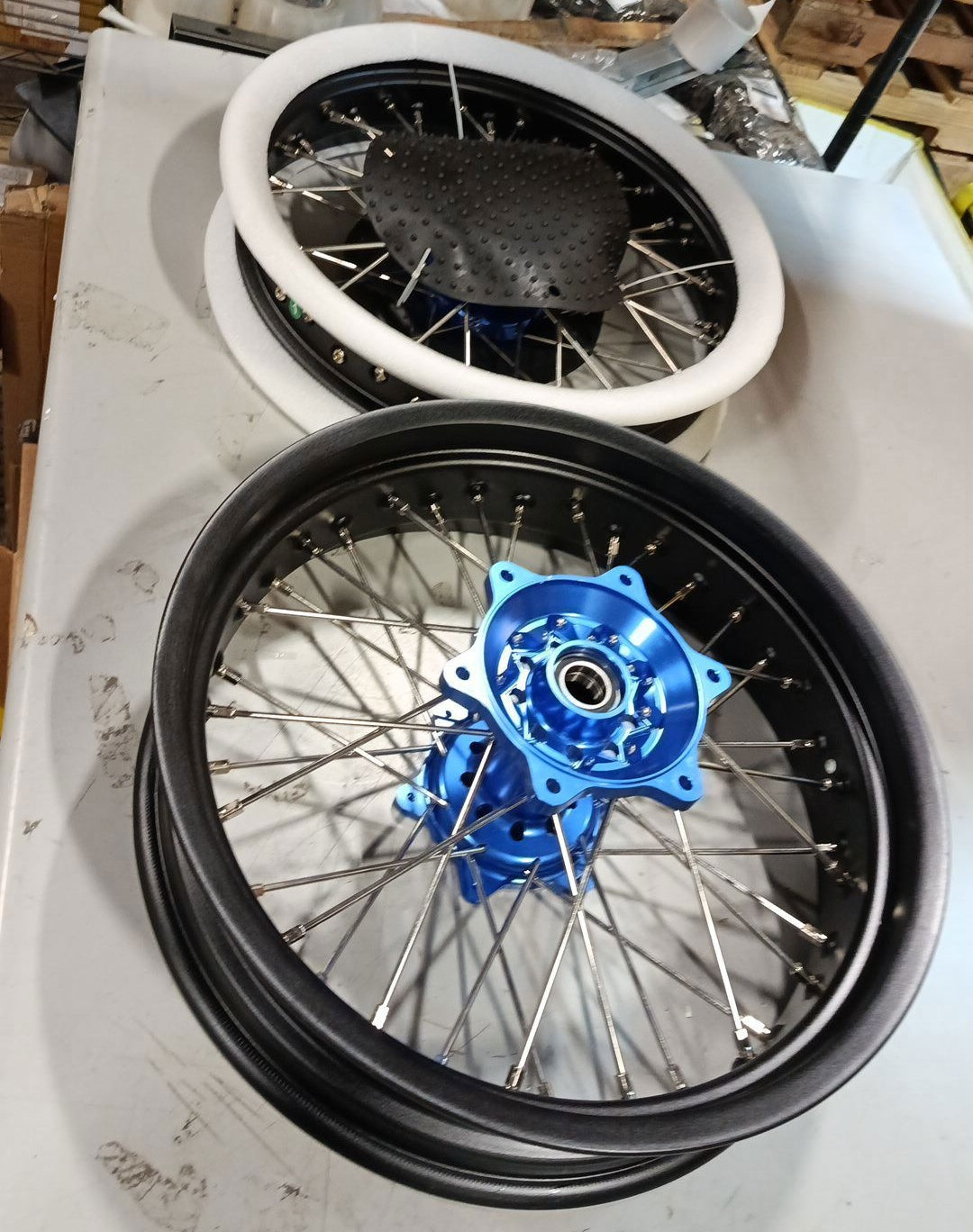 For Yamaha YZ250F YZ450F 2009-2013 17x3.5 Front 17x4.25 Rear Spoke Wheel Rim Hub Set