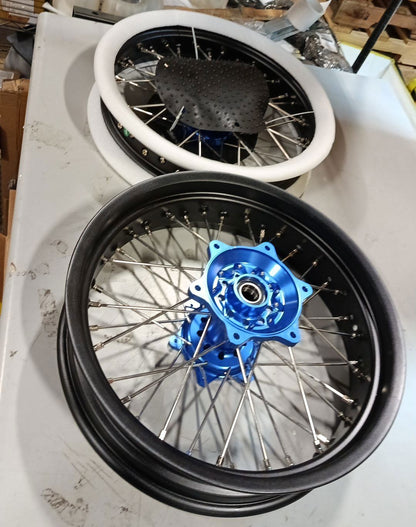 For Yamaha YZ250F YZ450F 2009-2013 17x3.5 Front 17x4.25 Rear Spoke Wheel Rim Hub Set