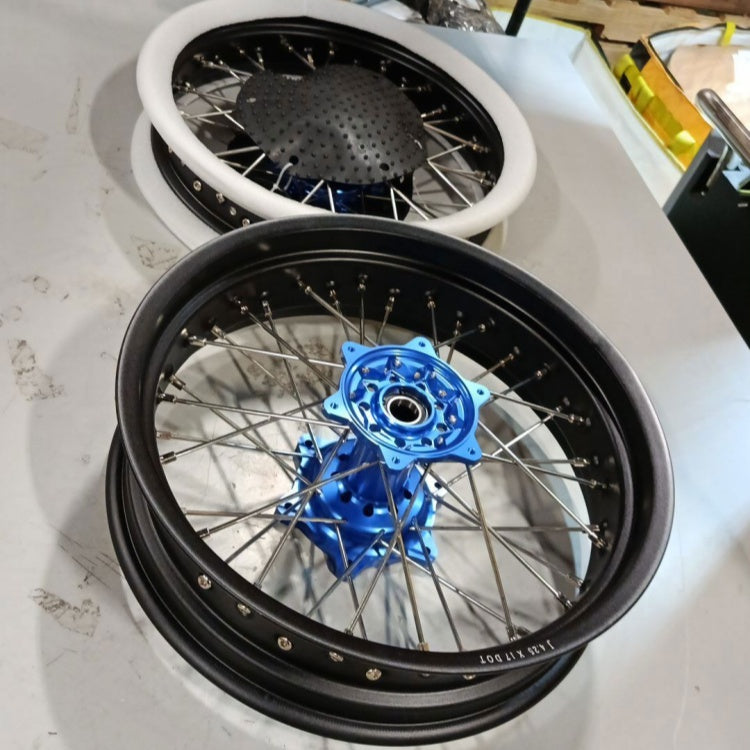 For Yamaha YZ250F YZ450F 2009-2013 17x3.5 Front 17x4.25 Rear Spoke Wheel Rim Hub Set