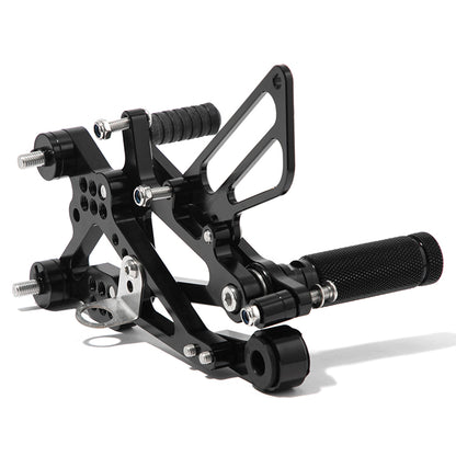 For Yamaha YZF-R6 2006-2016 CNC Black Rear Set Adjustable Footpegs