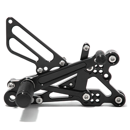 For Yamaha YZF-R6 2006-2016 CNC Black Rear Set Adjustable Footpegs