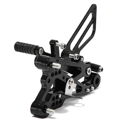 For Yamaha YZF-R6 2006-2016 CNC Black Rear Set Adjustable Footpegs