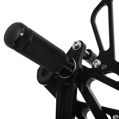 For Yamaha YZF-R6 2006-2016 CNC Black Rear Set Adjustable Footpegs