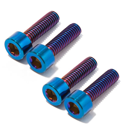 Burn Blue TC4 Titanium Screws Bolts Fastener Kit For Arctic Leopard XE Pro S