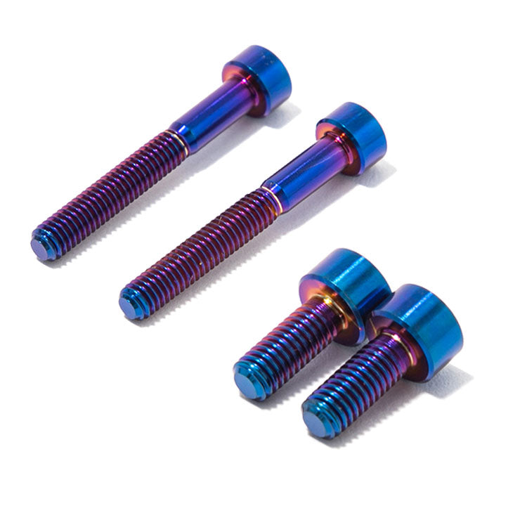 Burn Blue TC4 Titanium Screws Bolts Fastener Kit For Arctic Leopard XE Pro S