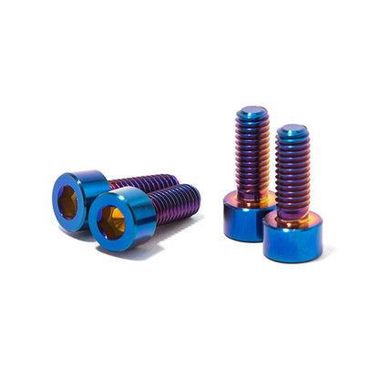 For Talaria Komodo Titanium Fastener Upgrade - Ultra-Light TC4 Burn Blue Bolt Set