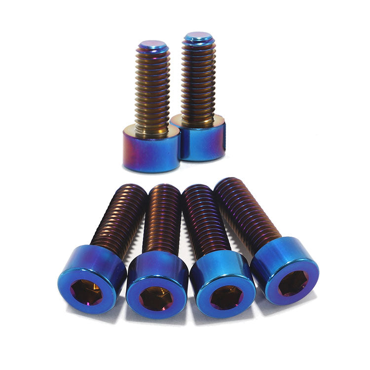 For Talaria Komodo Titanium Fastener Upgrade - Ultra-Light TC4 Burn Blue Bolt Set