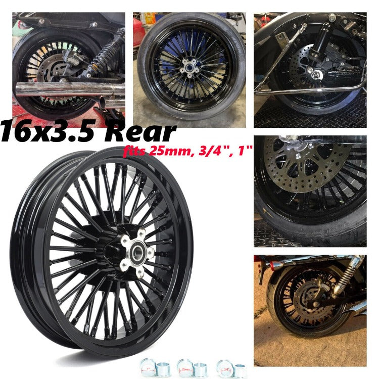 For Harley Sportster Iron XL883N XL1200N 2000-2023 19'' 16'' Front Rear Fat  Spoke Wheels